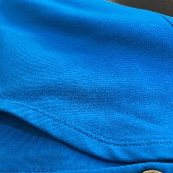 SUSAN GRAVER 2X TURQUOISE HOODED BUTTON DOWN SWEATSHIRT JACKET - Picture 12 of 13